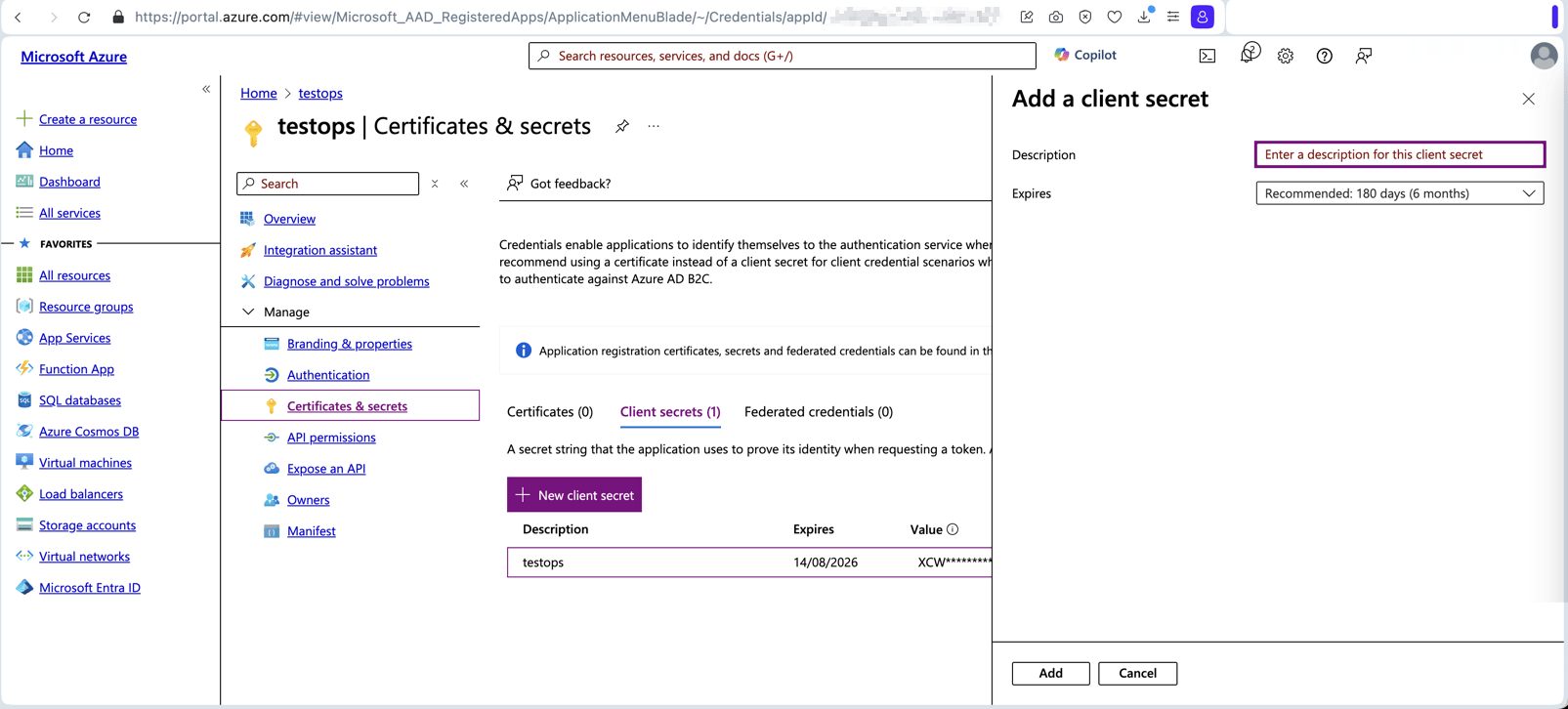 Getting client's secret