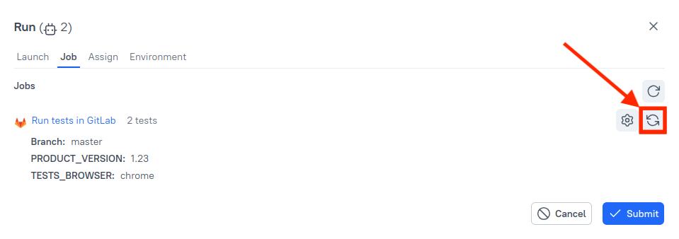 Replace job button is located on the right side of the window.