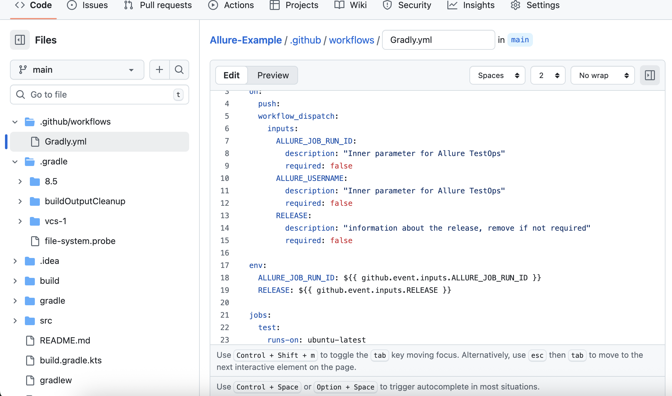 Adding a environment variable in GitHub