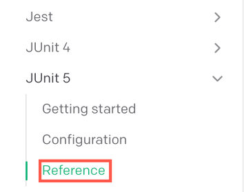 Reference section of an integration